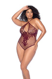 Floral Fishnet Bodysuit