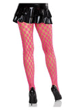 Leg Avenue Eyelet Net Tights - Neon Pink - O/S