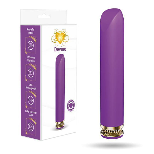 Devine Chrome Accent Mini Wand – Purple
