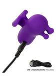 Neon Vibes The Triple Tease Rechargeable Silicone Vibrator - Purple