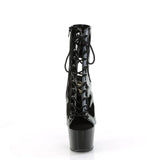 ADO-1016 Blk Pat/Blk - 7inch Platform Ankle Boot