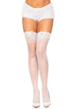 Leg Avenue Stay Up 3in Lace Top Lycra Sheer Thigh High - O/S