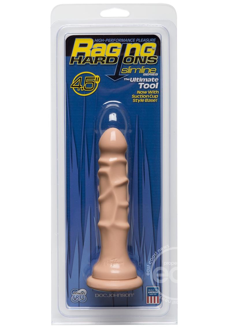 Raging Hard-Ons - Slimline Series - The Ultimate Tool Dildo with Suction Cup 4.5in - Vanilla