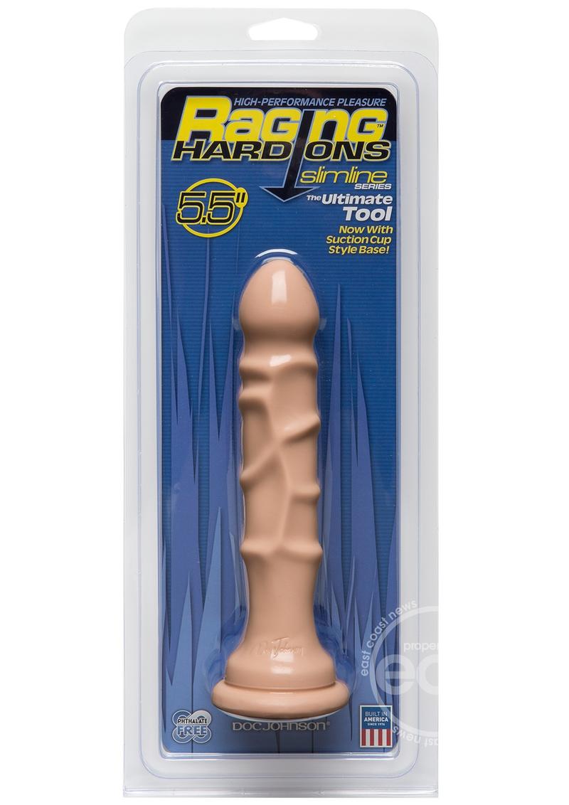 Raging Hard-Ons - Slimline Series - The Ultimate Tool Dildo with Suction Cup 5.5in - Vanilla