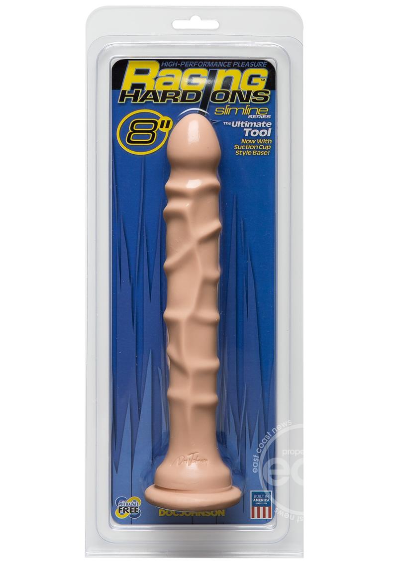 Raging Hard-Ons - Slimline Series - The Ultimate Tool Dildo with Suction Cup 8in - Vanilla