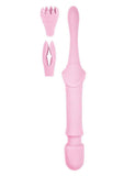 Goddess Pink Elegance Rechargeable Silicone Duel End Vibrator - Pink