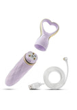 Delice Heartthrob Rechargeable Silicone Vibrator - Lavender Love