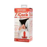 Vac-U-Lock - 7 Inch ULTRASKYN Cock - With Ultra Harness White