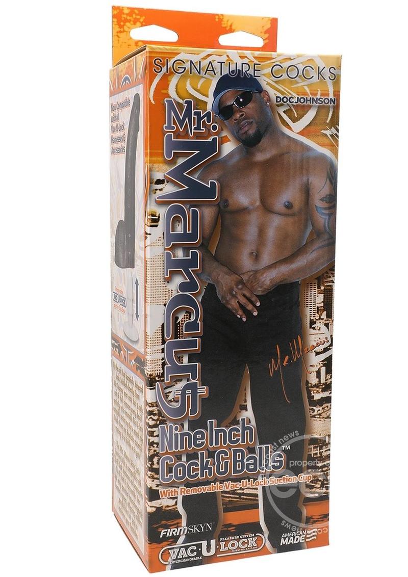 Signature Cocks Mr. Marcus R5 Cock & Balls 9in - Chocolate