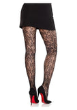 Leg Avenue Camellia Lace Tights - Black - O/S