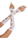 Leg Avenue Sweetheart Striped Keyhole Arm Warmers with Mini Bow Accents - O/S