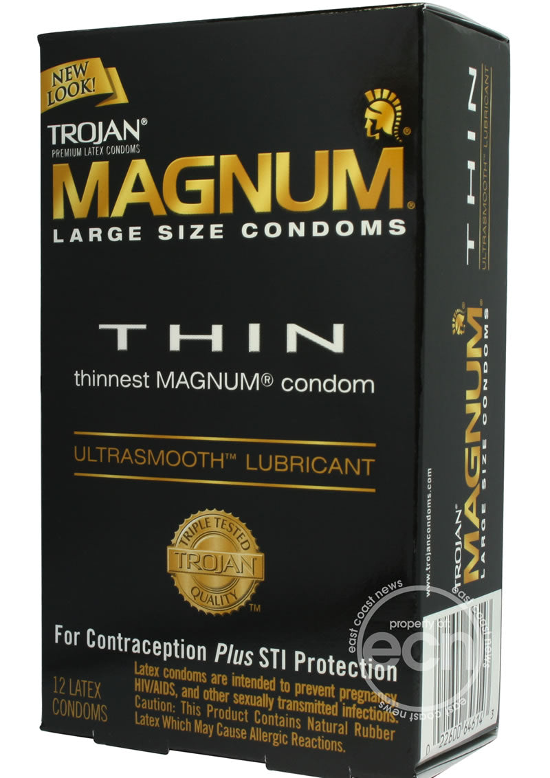 Trojan Magnum Thin Lubricated 12 Pack