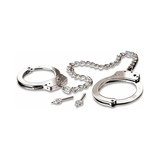 Pipedream Fetish Fantasy Series Metal Leg Cuffs Silver