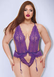 RAVEN RUFFLE BODYSUIT-PURPLE - BOXED