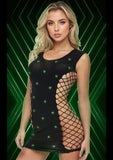 GLOWING GEMS FENCENET MINI DRESS-GID