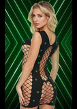 GLOWING GEMS FENCENET MINI DRESS-GID