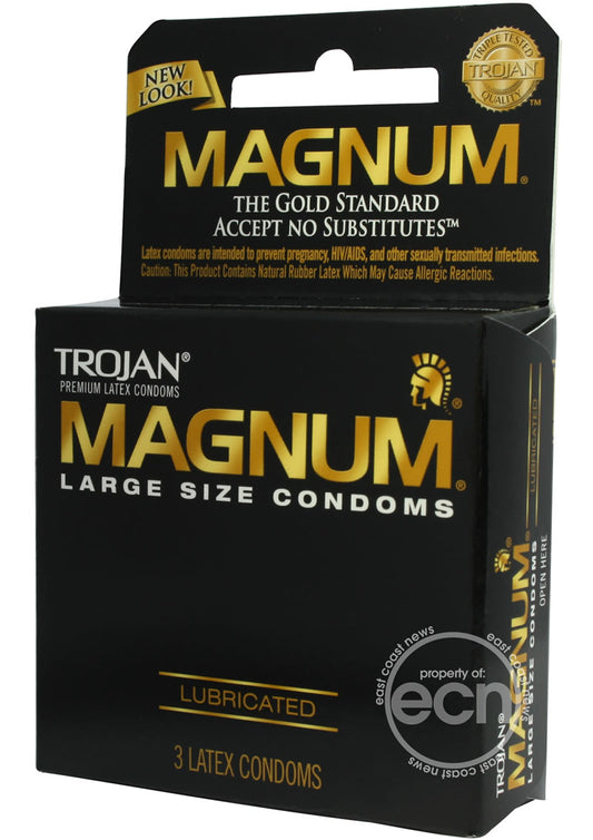 Trojan Magnum Large Size Lubricated 3 Pack