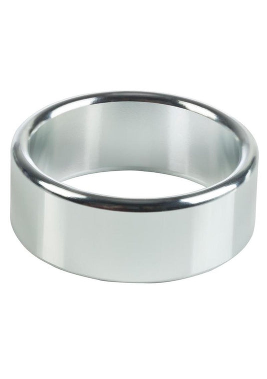 Alloy Metallic Cock Ring - Large - 1.75in - Silver