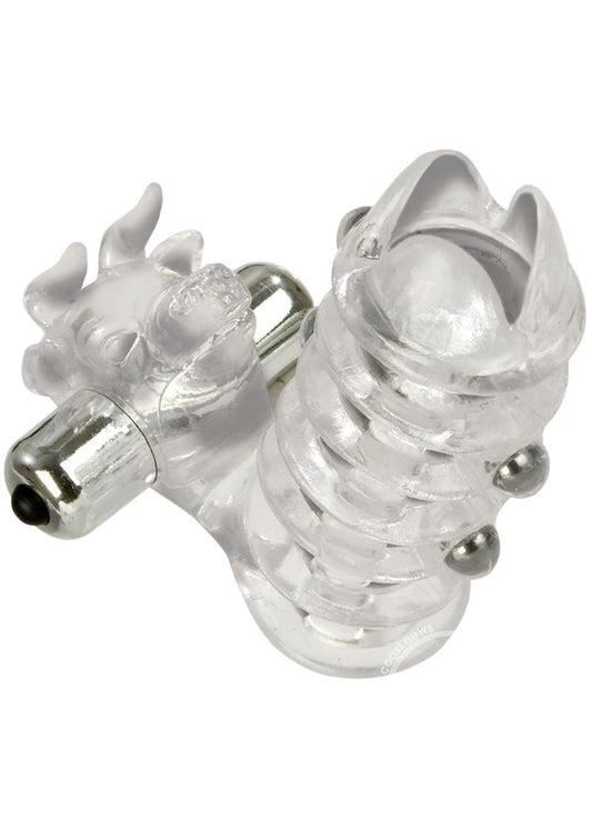 El Toro Enhancer with Beads with Removable Stimulator Waterproof 3.5in - Clear