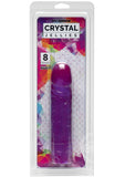 Crystal Jellies Classic Dildo 8in - Purple