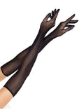 Leg Avenue Opera Length Fishnet Gloves - Black - O/S