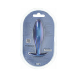 Ouch! Smooth Silicone Oval Anal Plug 4.6 in. Metallic Blue