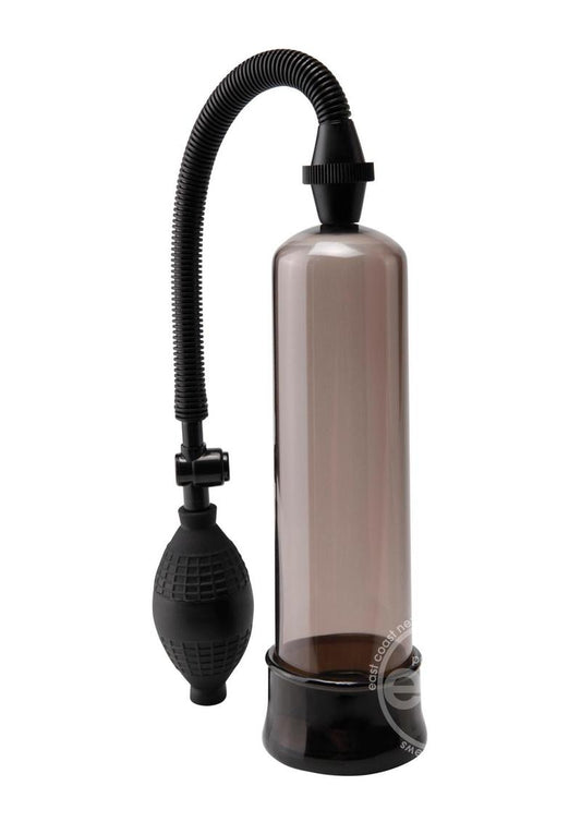 Pump Worx Beginner's Power Pump Advanced Penis Pump - Smoke And Black