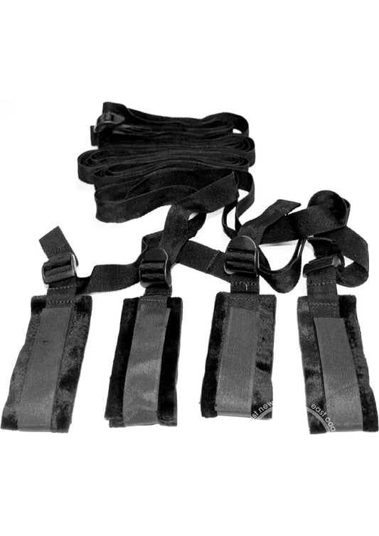 Sex & Mischief Bed Bondage Restraint Kit - Black