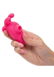 Neon Vibes Kissing Bunny Rechargeable Silicone Vibrator - Pink