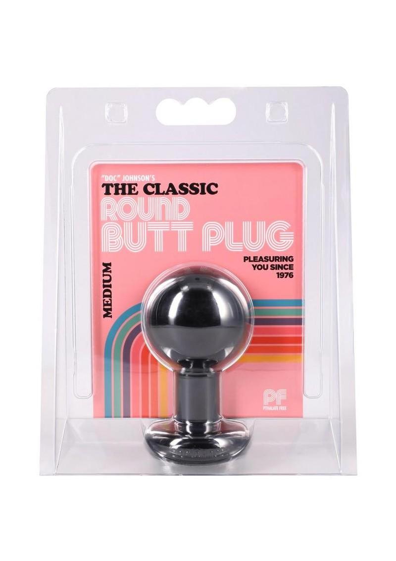The Classic Round Butt Plug Black Medium