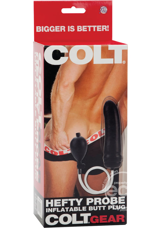 COLT Hefty Probe Inflatable Butt Plug - Black