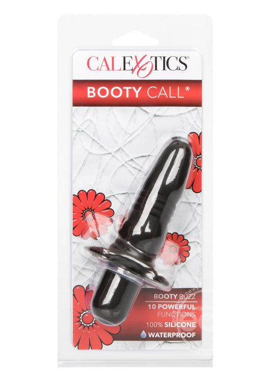 Booty Call Booty Buzz Silicone Vibrating Butt Plug - Black