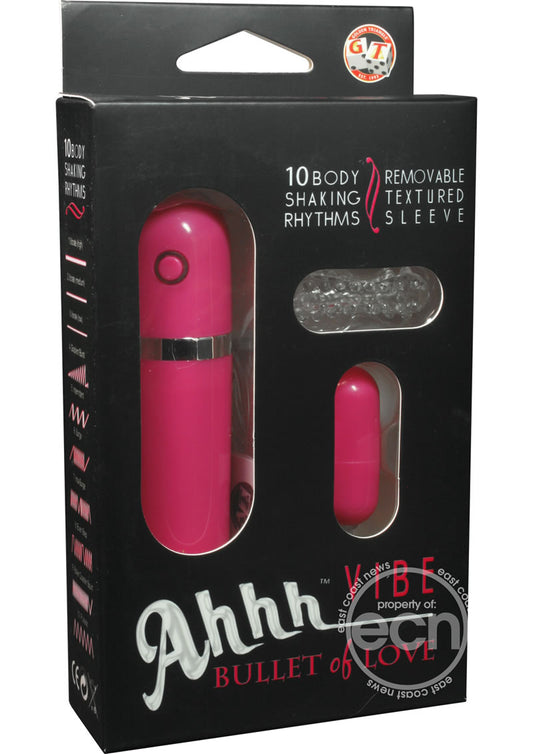 Ahhh Vibrating Bullet Of Love with Remote Control - Pink