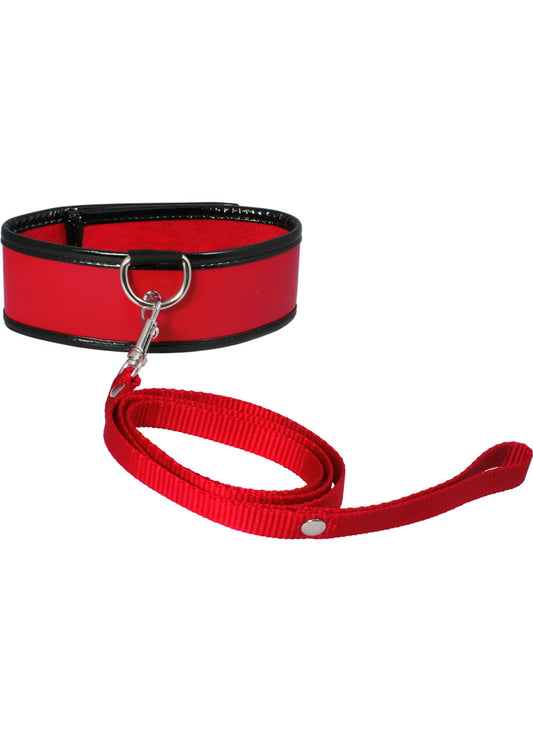 Sportsheets Sex & Mischief Adjustable Leash & Collar Red