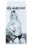 Sportsheets Sex & Mischief Adjustable Strap-On & Silicone Dildo Kit Purple/Black