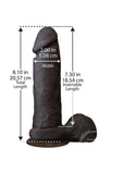 The Realistic Cock Ultraskyn Dildo 8in - Black