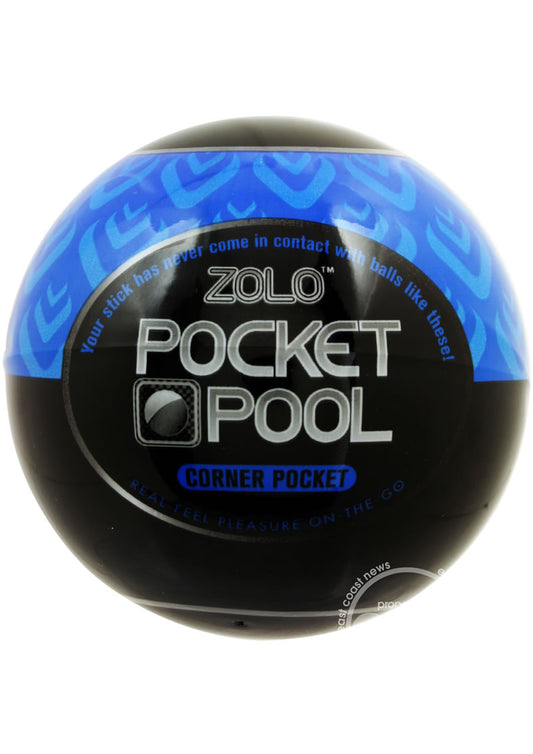 ZOLO Pocket Pool Corner Pocket Masturbator Sleeve - Blue