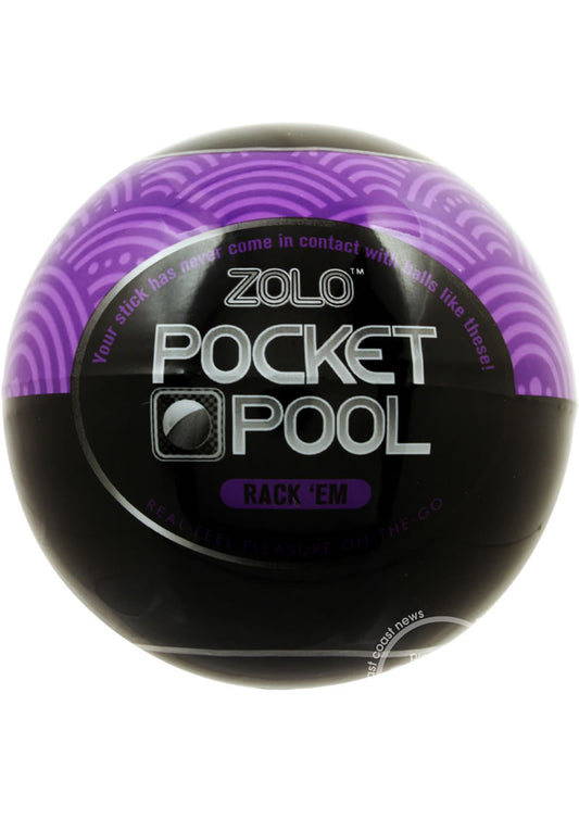 ZOLO Pocket Pool Rack 'Em Masturbator Sleeve - Purple