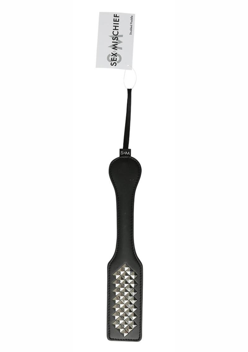 Sex & Mischief Studded Paddle 12.5in - Black