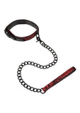 Scandal Collar with Leash - Red/Black