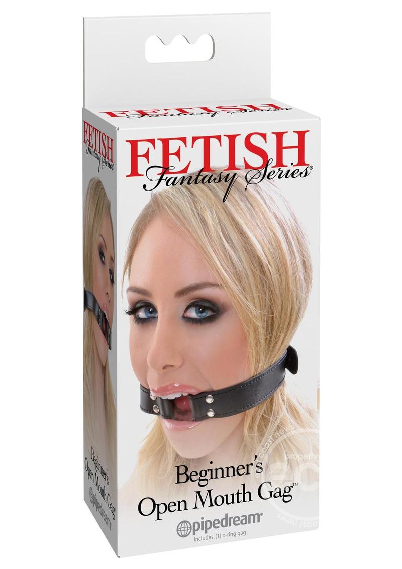 Pipedream Fetish Fantasy Series Adjustable Beginner's Open Mouth Gag Black