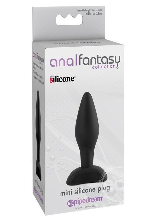 Anal Fantasy Collection Mini Silicone Plug Kit 3in - Black