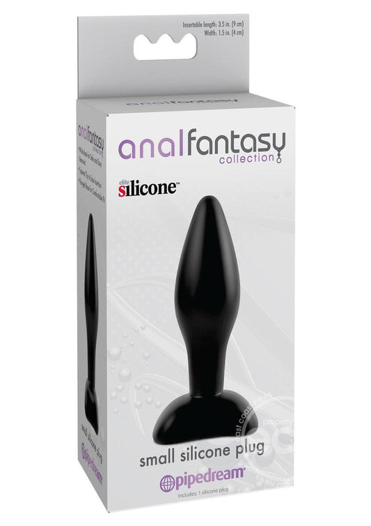 Anal Fantasy Collection Small Silicone Plug Kit 3.5in - Black