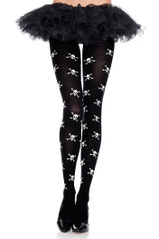 Multiple Skull Print Pantyhose