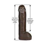 Vac-U-Lock Realistic Hung Dildo 12in