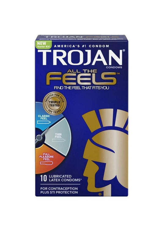 Trojan All The Feels Latex Condoms 10 Pack