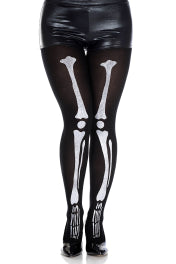 Queen Skeleton Print Pantyhose