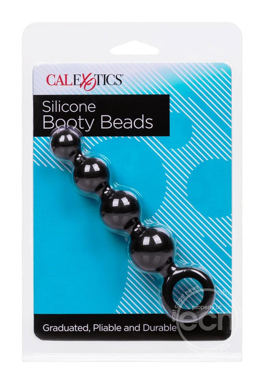 Silicone Booty Anal Beads - Black