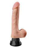 Pipedream Real Feel Deluxe No. 1 Realistic 6.5 in. Vibrating Dildo With Balls and Suction Cup Beige