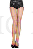 NEON COLOR DIAMOND NET PANTYHOSE - RAINBOW
